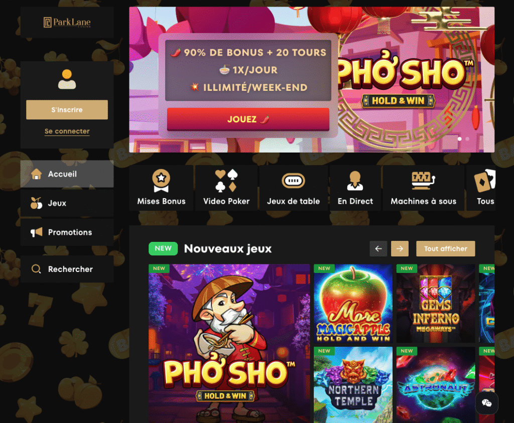 parklane casino mon compte